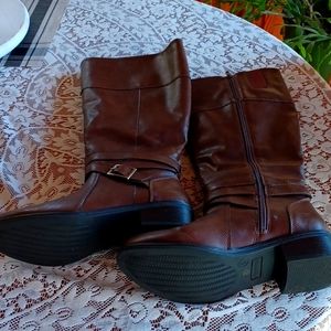 Womens wide calf riding boot